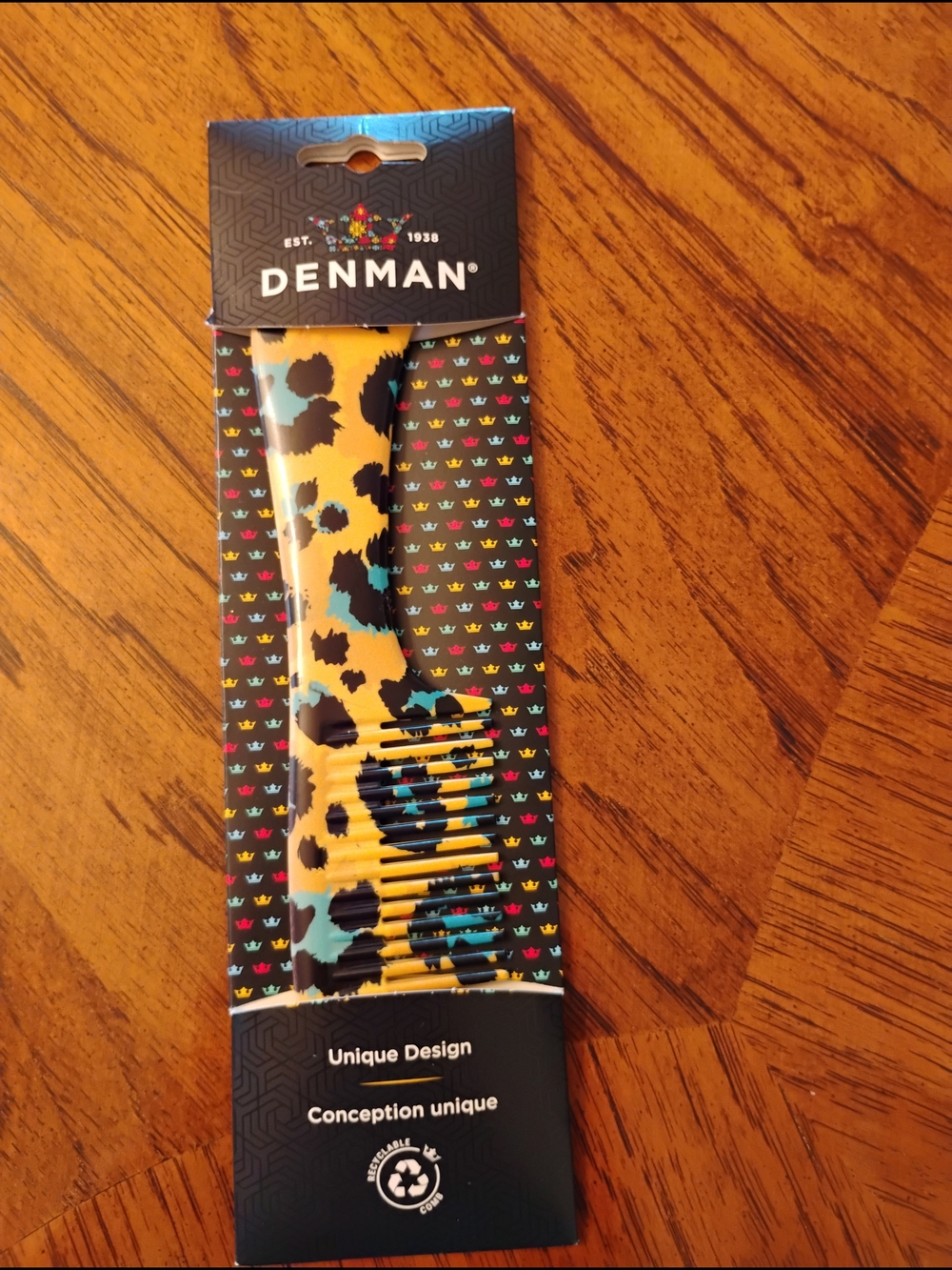 Leopard Print Wide Tooth Comb